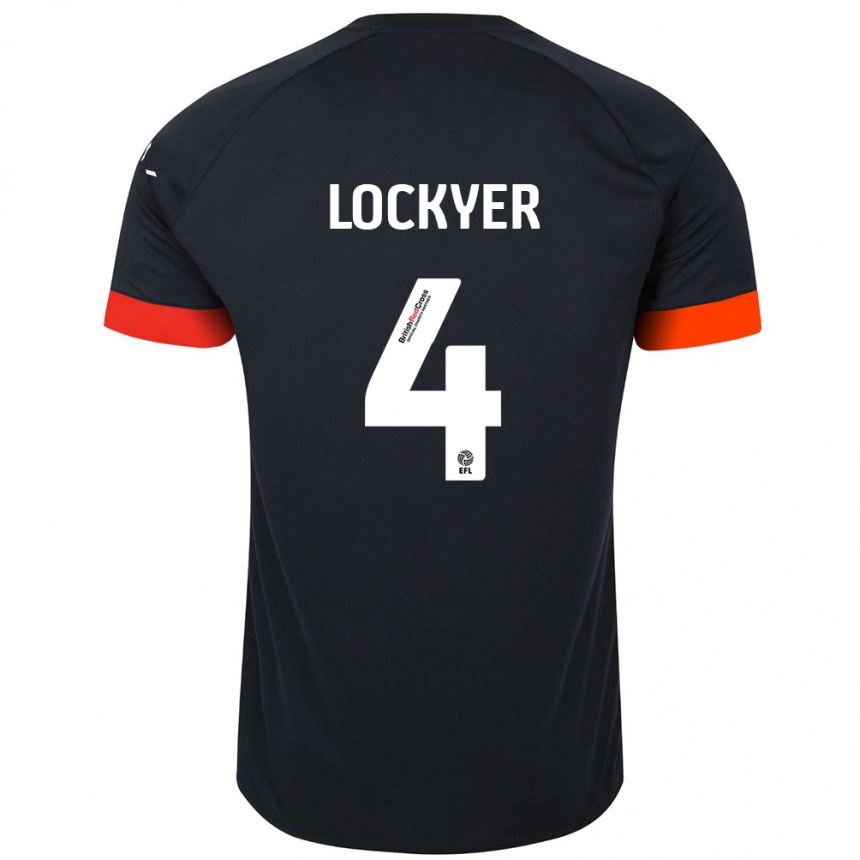 Niño Fútbol Camiseta Tom Lockyer #4 Negro Naranja 2ª Equipación 2024/25 Argentina