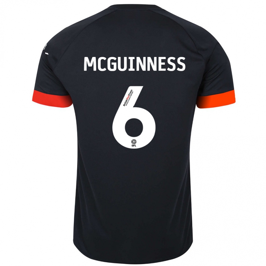 Niño Fútbol Camiseta Mark Mcguinness #6 Negro Naranja 2ª Equipación 2024/25 Argentina