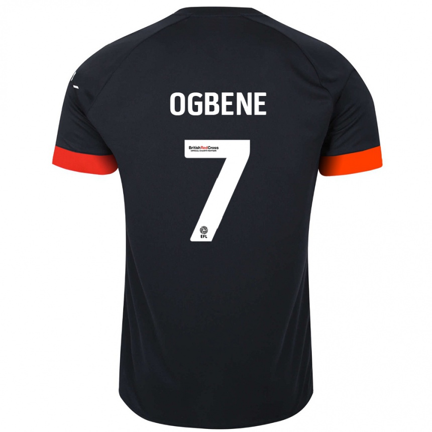 Niño Fútbol Camiseta Chiedozie Ogbene #7 Negro Naranja 2ª Equipación 2024/25 Argentina