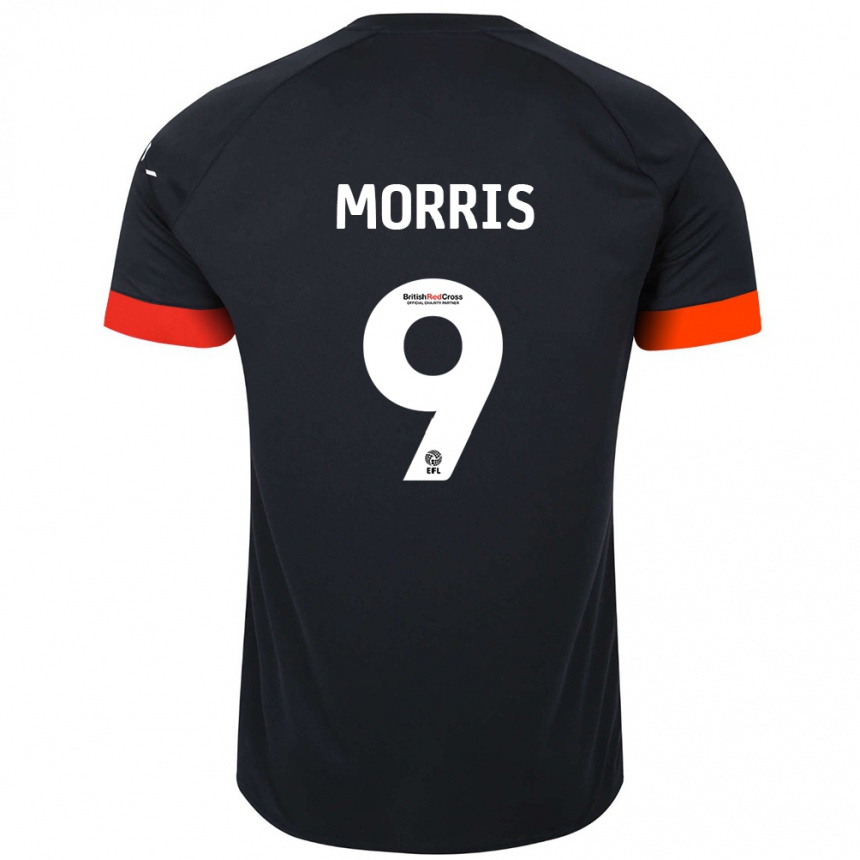 Niño Fútbol Camiseta Carlton Morris #9 Negro Naranja 2ª Equipación 2024/25 Argentina