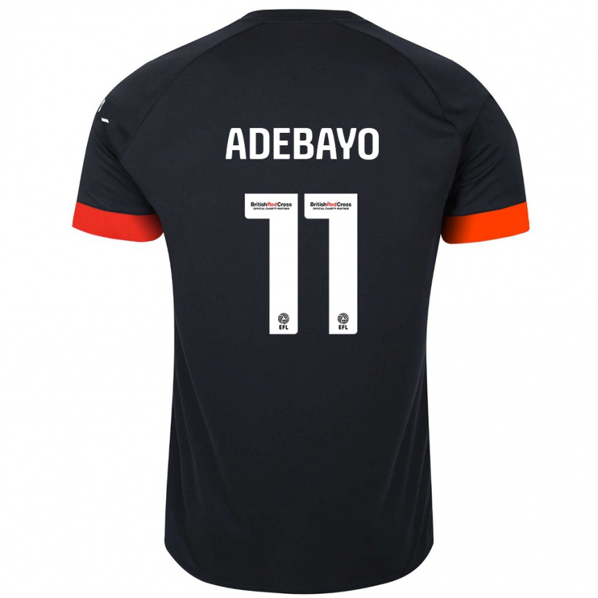 Niño Fútbol Camiseta Elijah Adebayo #11 Negro Naranja 2ª Equipación 2024/25 Argentina