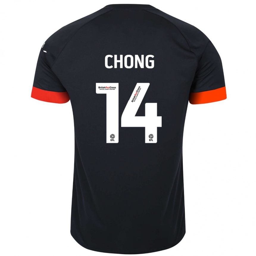 Niño Fútbol Camiseta Tahith Chong #14 Negro Naranja 2ª Equipación 2024/25 Argentina