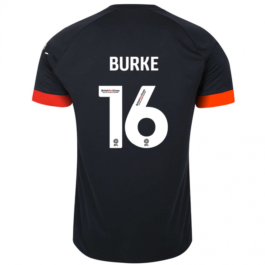 Niño Fútbol Camiseta Reece Burke #16 Negro Naranja 2ª Equipación 2024/25 Argentina