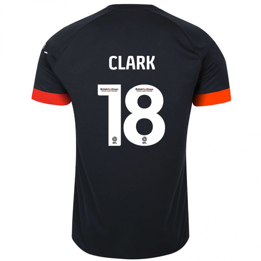 Niño Fútbol Camiseta Jordan Clark #18 Negro Naranja 2ª Equipación 2024/25 Argentina