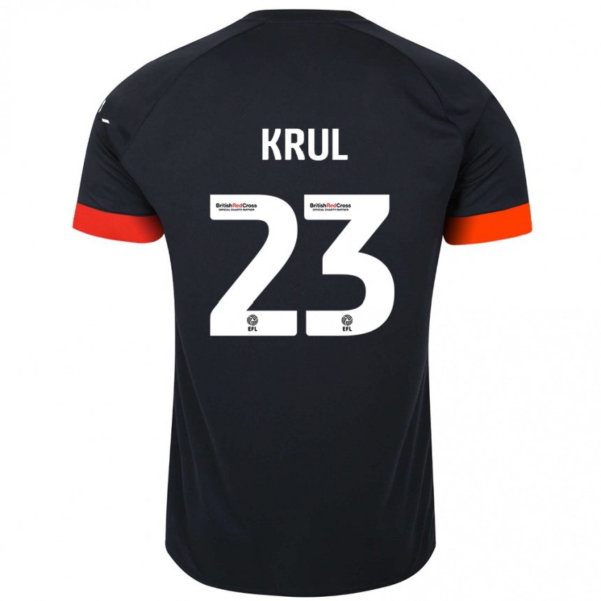 Niño Fútbol Camiseta Tim Krul #23 Negro Naranja 2ª Equipación 2024/25 Argentina