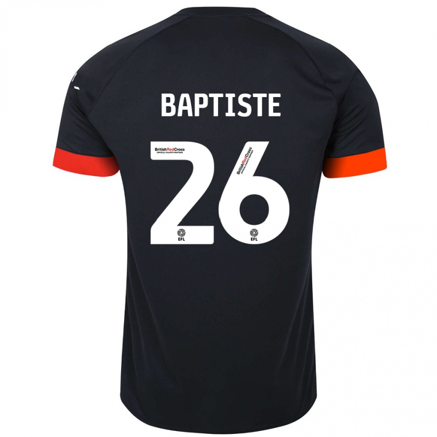 Niño Fútbol Camiseta Shandon Baptiste #26 Negro Naranja 2ª Equipación 2024/25 Argentina