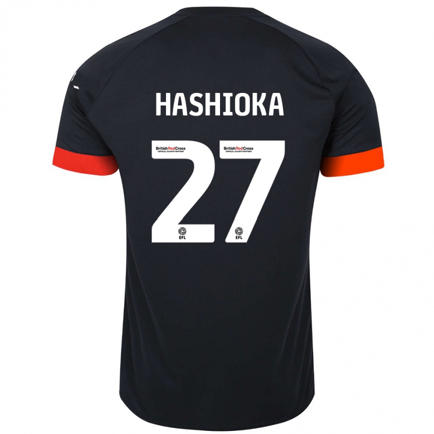 Niño Fútbol Camiseta Daiki Hashioka #27 Negro Naranja 2ª Equipación 2024/25 Argentina