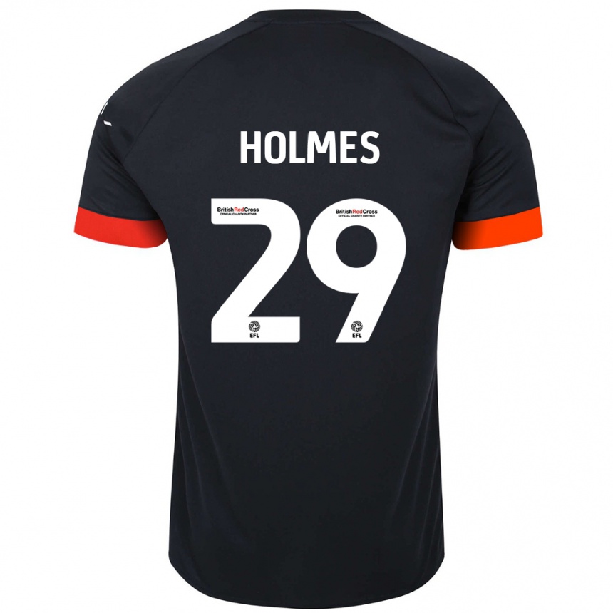 Niño Fútbol Camiseta Tom Holmes #29 Negro Naranja 2ª Equipación 2024/25 Argentina