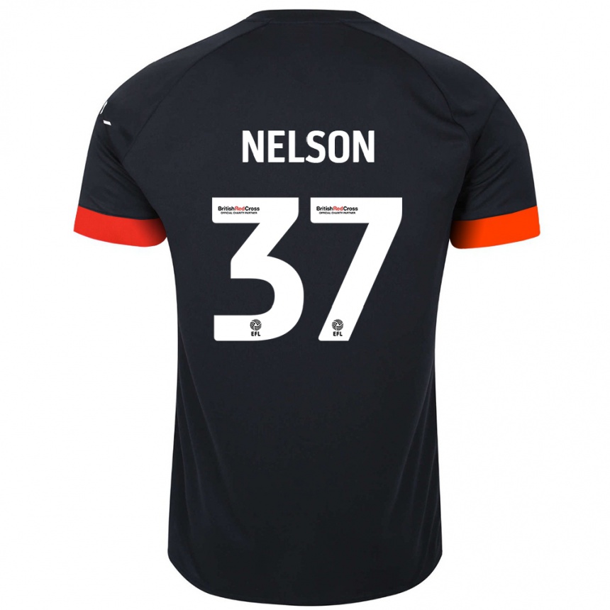 Niño Fútbol Camiseta Zack Nelson #37 Negro Naranja 2ª Equipación 2024/25 Argentina