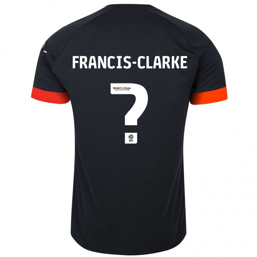 Niño Fútbol Camiseta Aidan Francis-Clarke #0 Negro Naranja 2ª Equipación 2024/25 Argentina