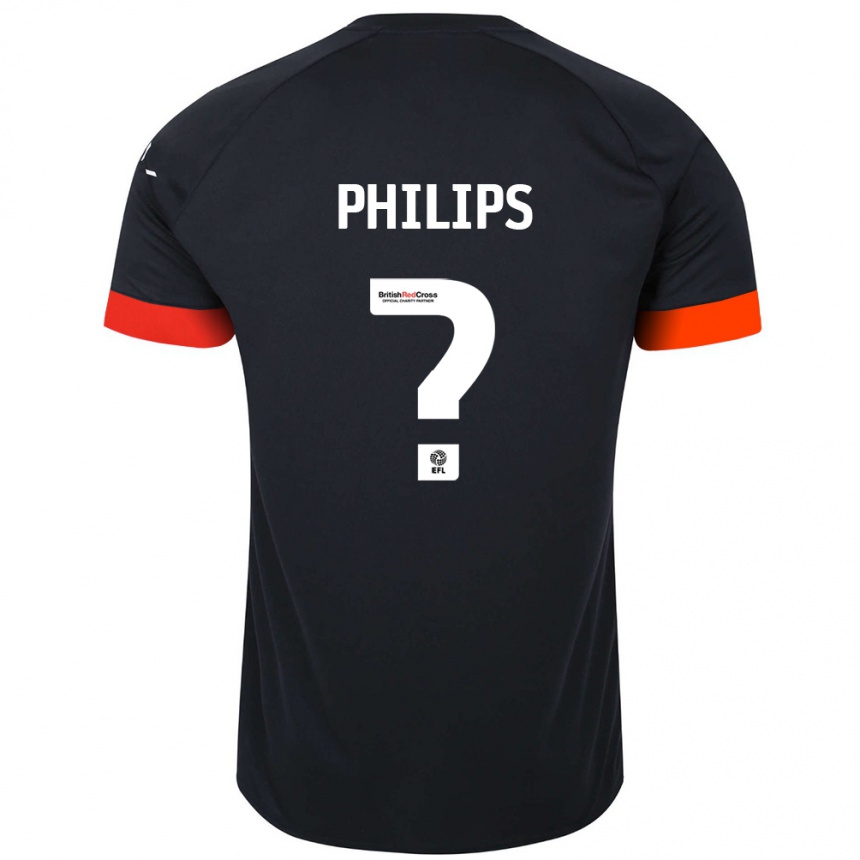 Niño Fútbol Camiseta Joshua Philips #0 Negro Naranja 2ª Equipación 2024/25 Argentina