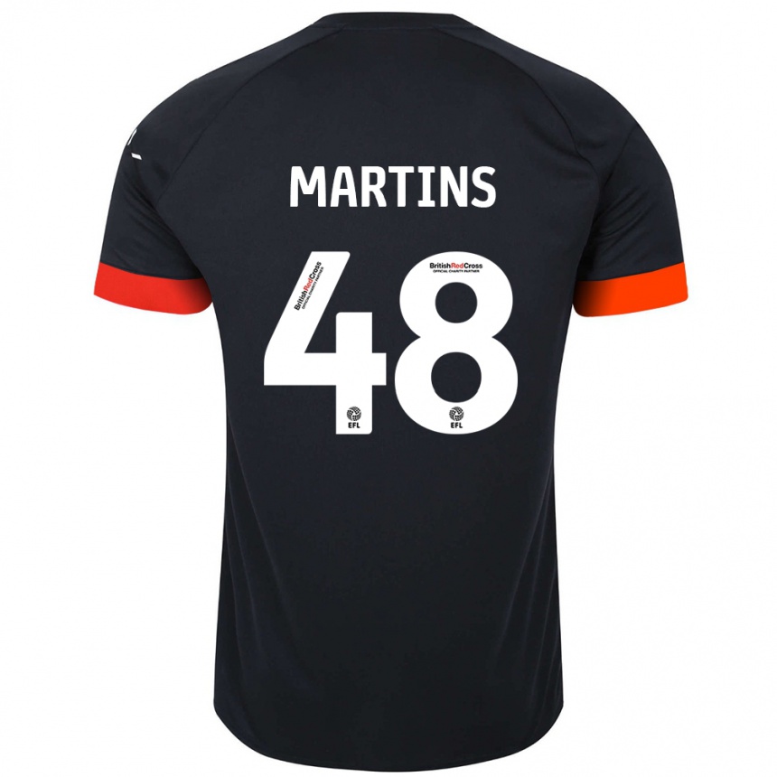 Niño Fútbol Camiseta Dominic Dos Santos Martins #48 Negro Naranja 2ª Equipación 2024/25 Argentina