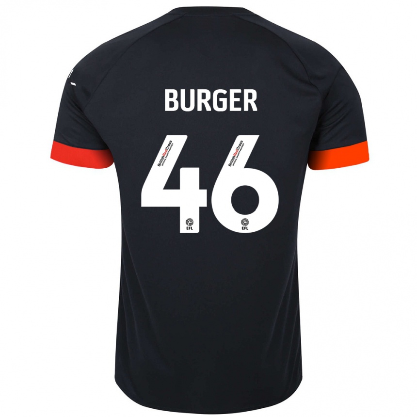 Niño Fútbol Camiseta Jake Burger #46 Negro Naranja 2ª Equipación 2024/25 Argentina