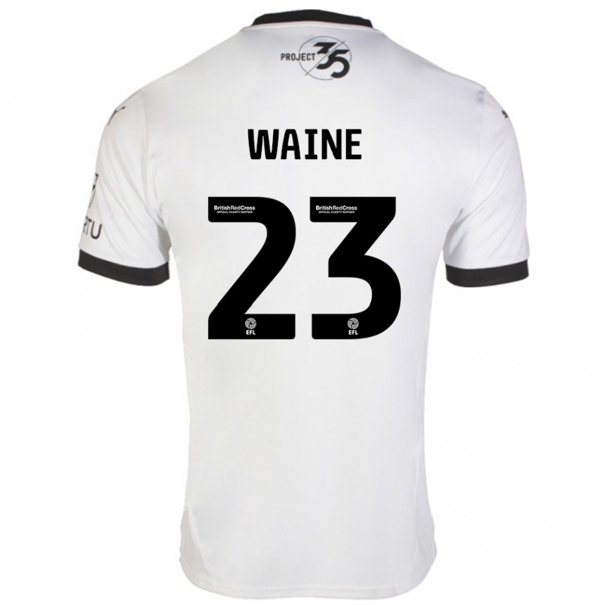 Niño Fútbol Camiseta Ben Waine #23 Blanco Negro 2ª Equipación 2024/25 Argentina