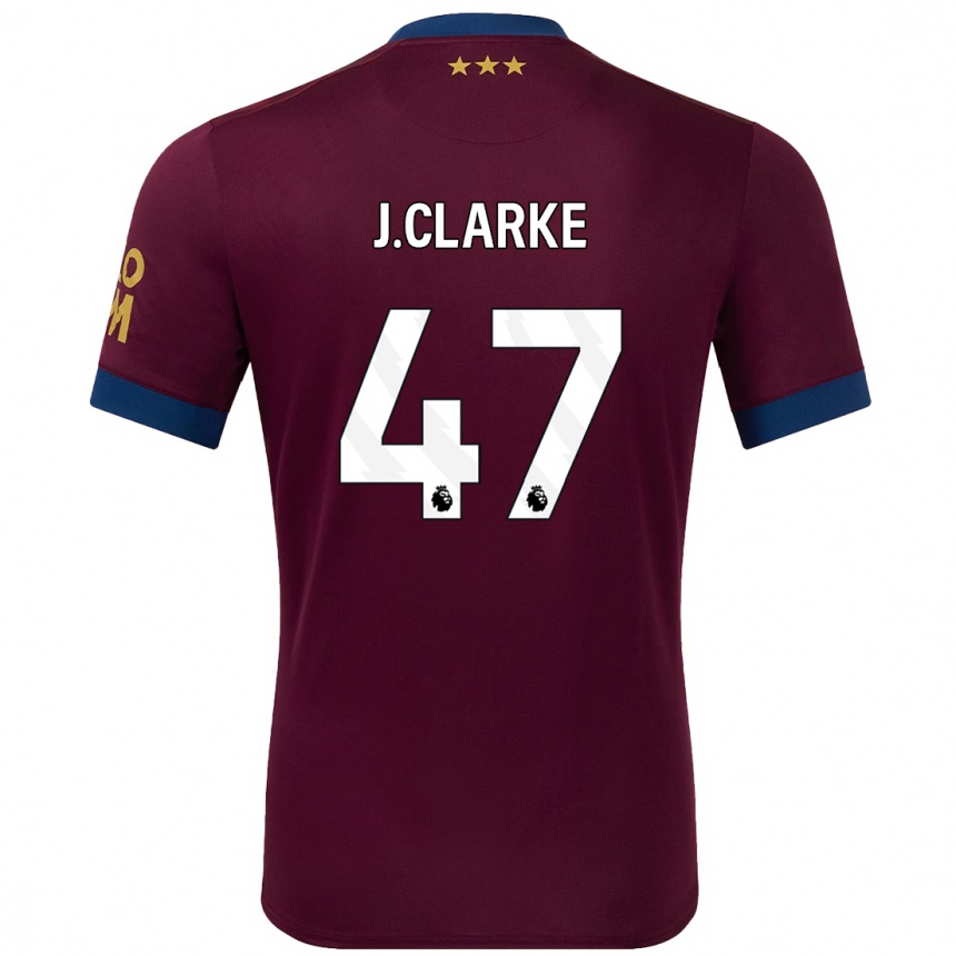 Niño Fútbol Camiseta Jack Clarke #47 Marrón 2ª Equipación 2024/25 Argentina