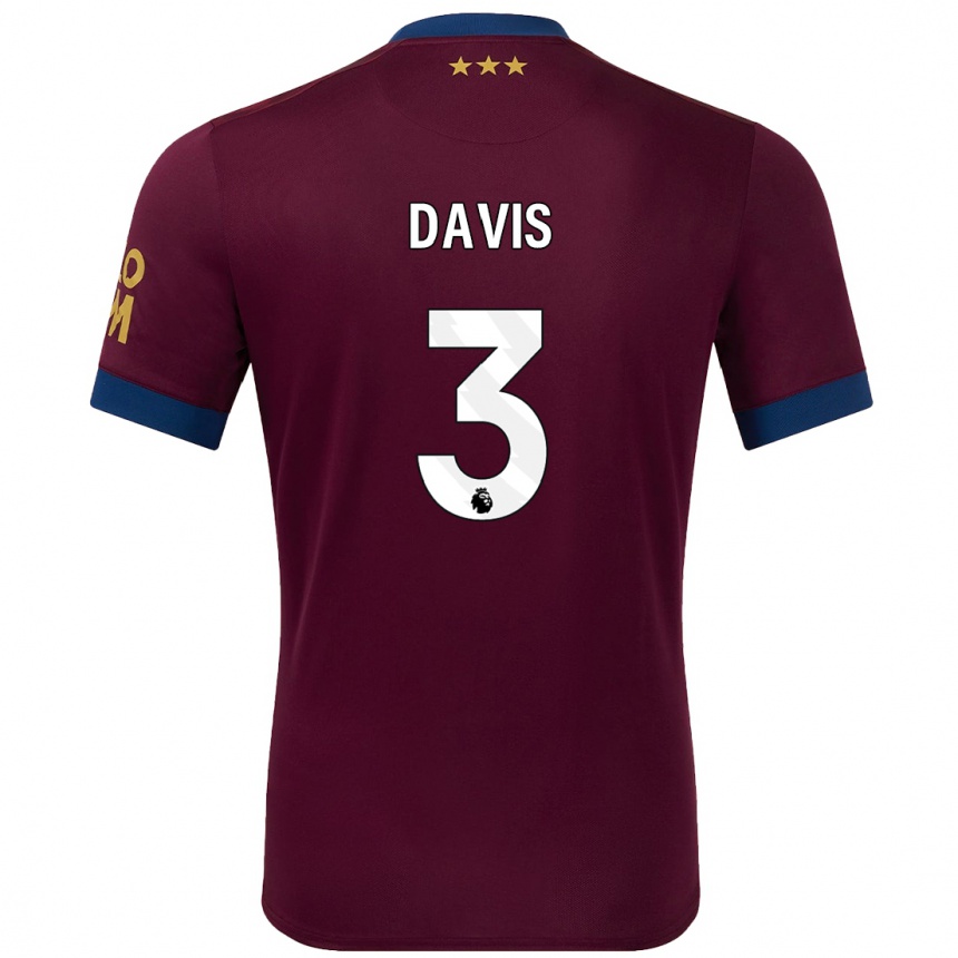 Niño Fútbol Camiseta Leif Davis #3 Marrón 2ª Equipación 2024/25 Argentina