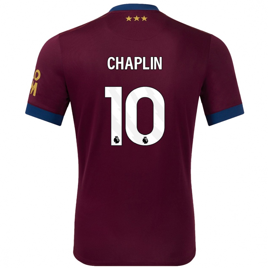 Niño Fútbol Camiseta Conor Chaplin #10 Marrón 2ª Equipación 2024/25 Argentina