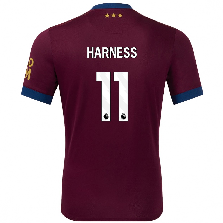 Niño Fútbol Camiseta Marcus Harness #11 Marrón 2ª Equipación 2024/25 Argentina