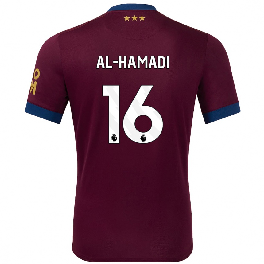 Niño Fútbol Camiseta Ali Al-Hamadi #16 Marrón 2ª Equipación 2024/25 Argentina