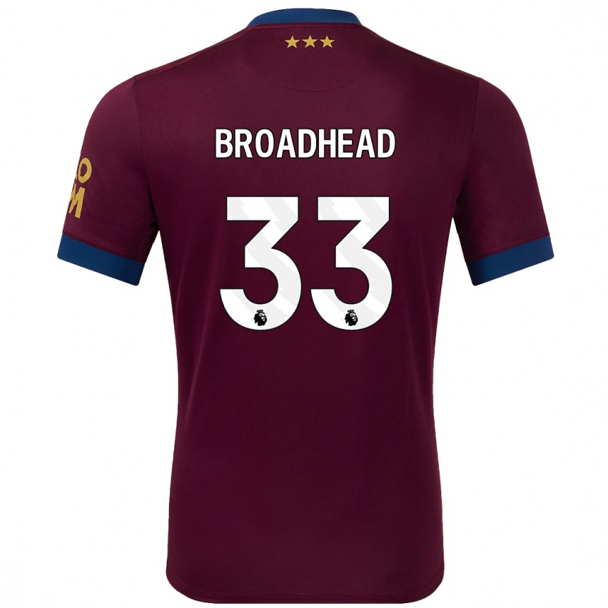 Niño Fútbol Camiseta Nathan Broadhead #33 Marrón 2ª Equipación 2024/25 Argentina