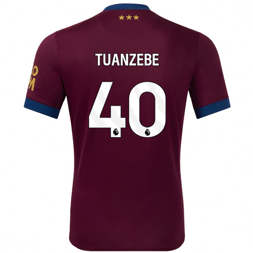 Niño Fútbol Camiseta Axel Tuanzebe #40 Marrón 2ª Equipación 2024/25 Argentina