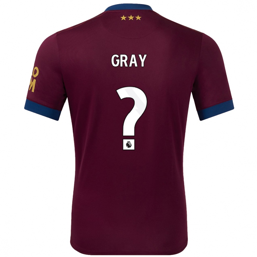 Niño Fútbol Camiseta Henry Gray #0 Marrón 2ª Equipación 2024/25 Argentina