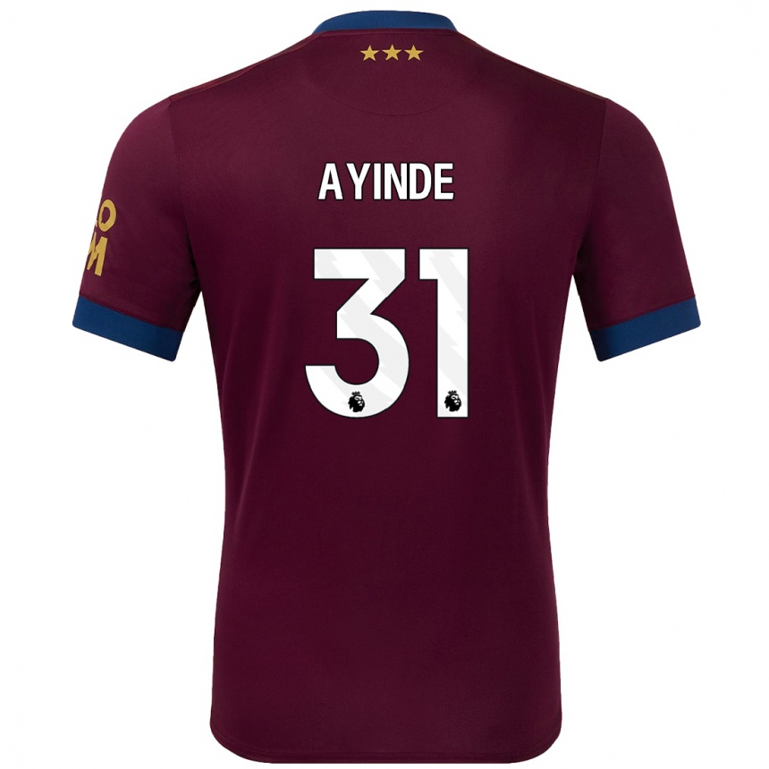 Niño Fútbol Camiseta Leon Ayinde #31 Marrón 2ª Equipación 2024/25 Argentina