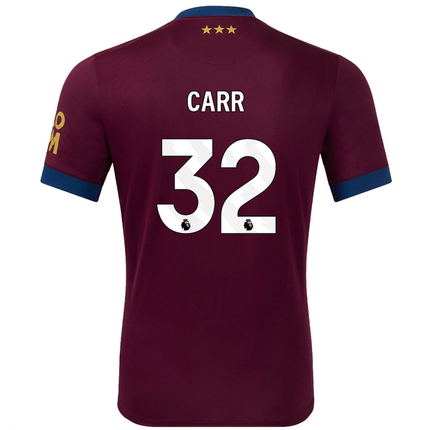 Niño Fútbol Camiseta Ryan Carr #32 Marrón 2ª Equipación 2024/25 Argentina