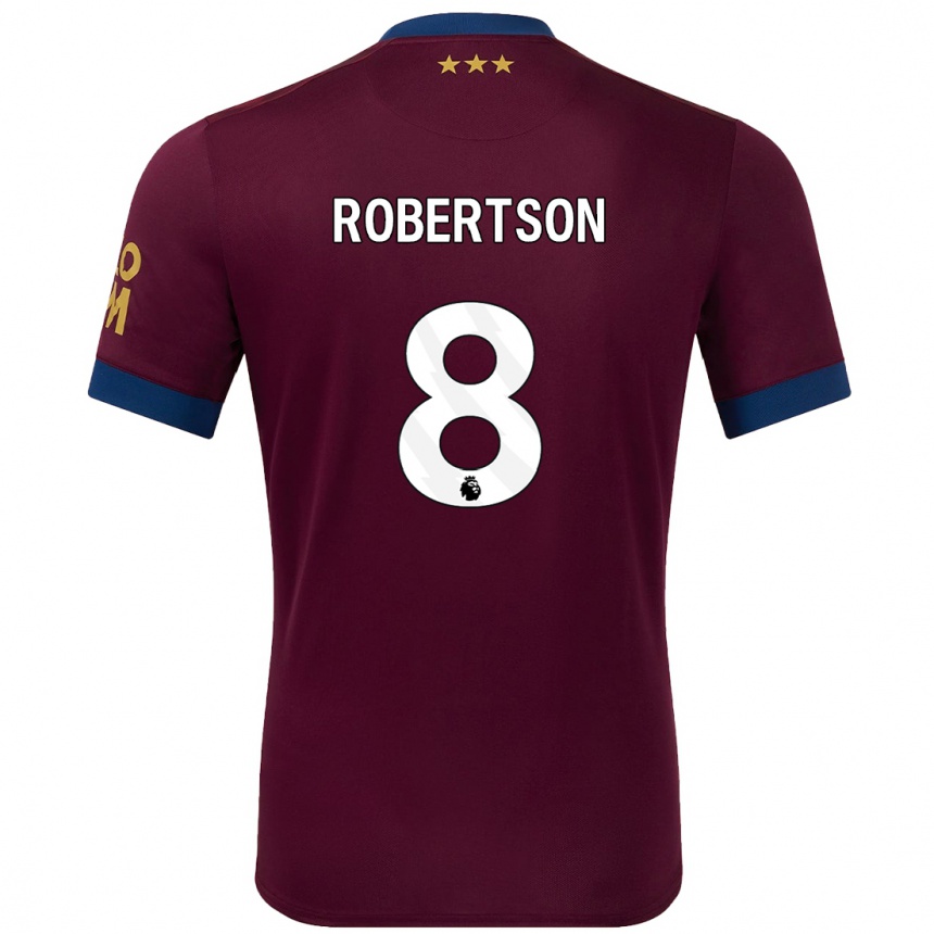 Niño Fútbol Camiseta Kyra Robertson #8 Marrón 2ª Equipación 2024/25 Argentina