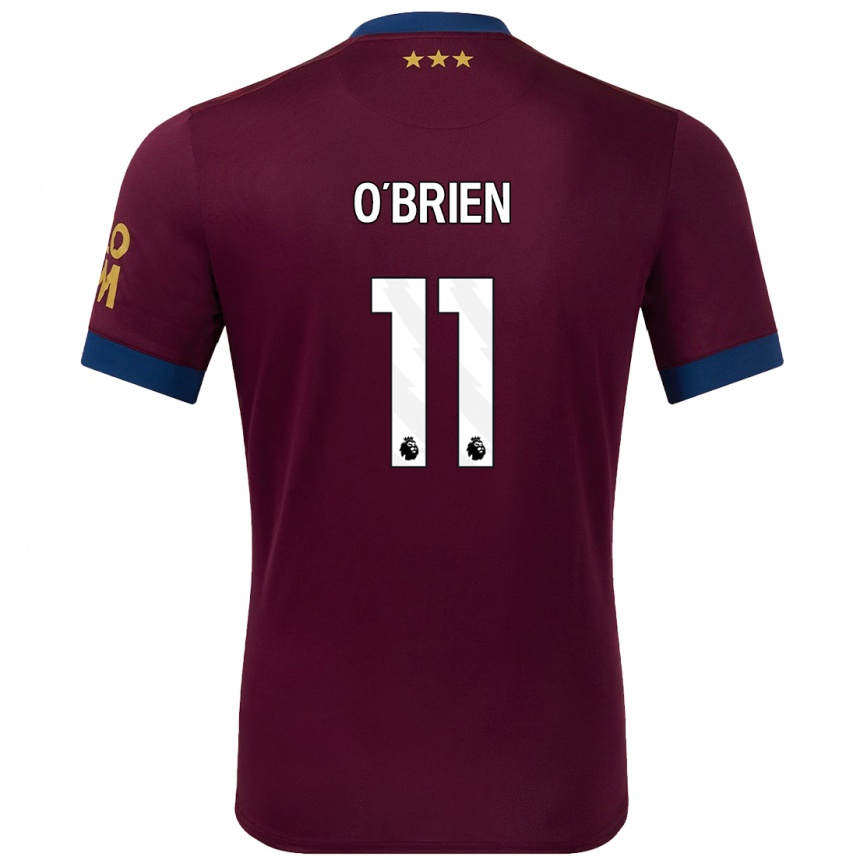 Niño Fútbol Camiseta Lucy O'brien #11 Marrón 2ª Equipación 2024/25 Argentina