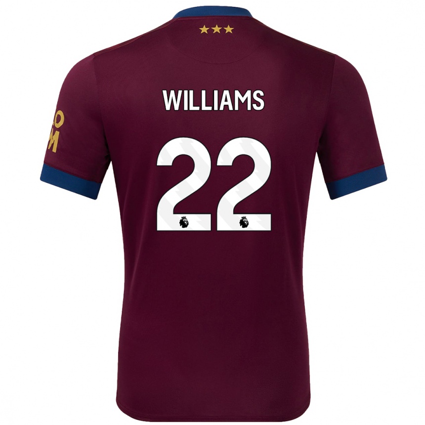 Niño Fútbol Camiseta Evie Williams #22 Marrón 2ª Equipación 2024/25 Argentina