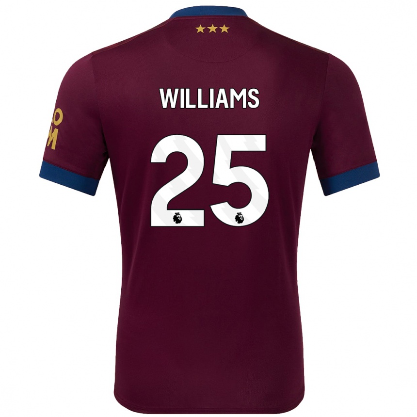 Niño Fútbol Camiseta Erin Williams #25 Marrón 2ª Equipación 2024/25 Argentina