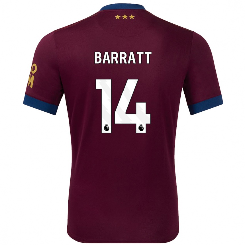 Niño Fútbol Camiseta Zoe Barratt #14 Marrón 2ª Equipación 2024/25 Argentina