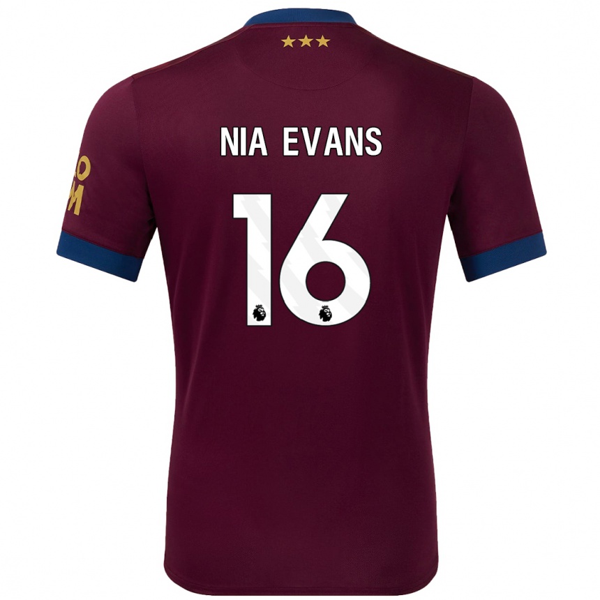 Niño Fútbol Camiseta Nia Evans #16 Marrón 2ª Equipación 2024/25 Argentina