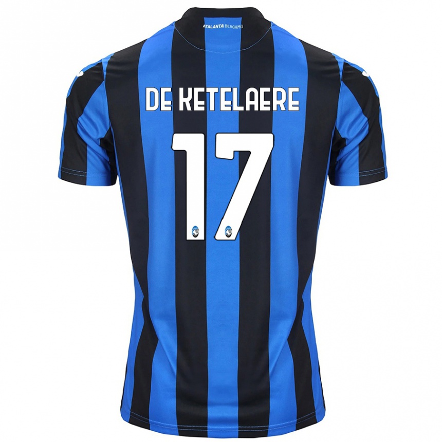 Hombre Fútbol Camiseta Charles De Ketelaere #17 Azul Negro 1ª Equipación 2024/25 Argentina