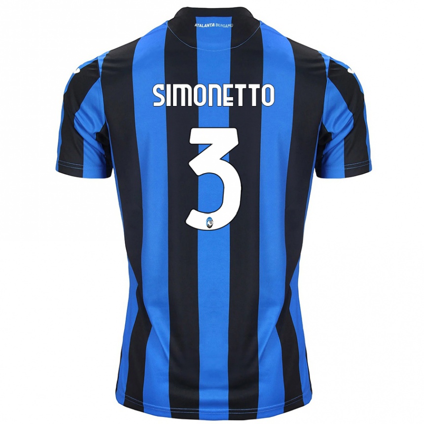 Hombre Fútbol Camiseta Federico Simonetto #3 Azul Negro 1ª Equipación 2024/25 Argentina