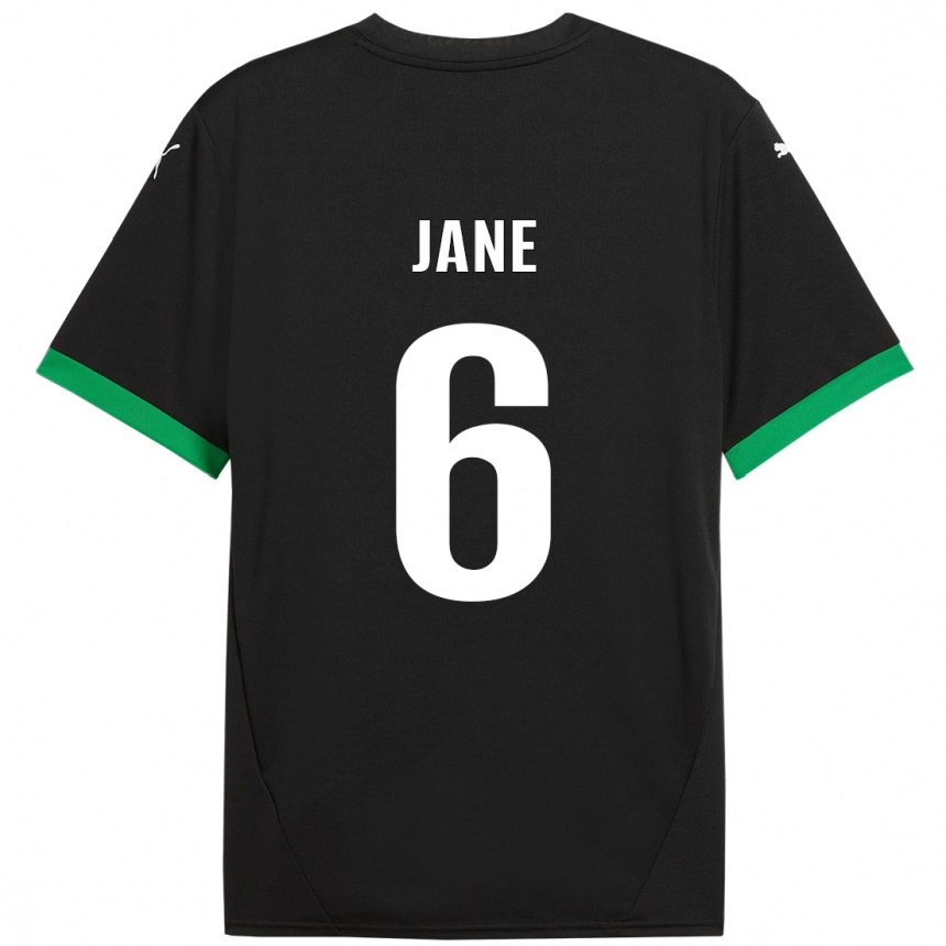 Hombre Fútbol Camiseta Refiloe Jane #6 Negro Verde Oscuro 1ª Equipación 2024/25 Argentina