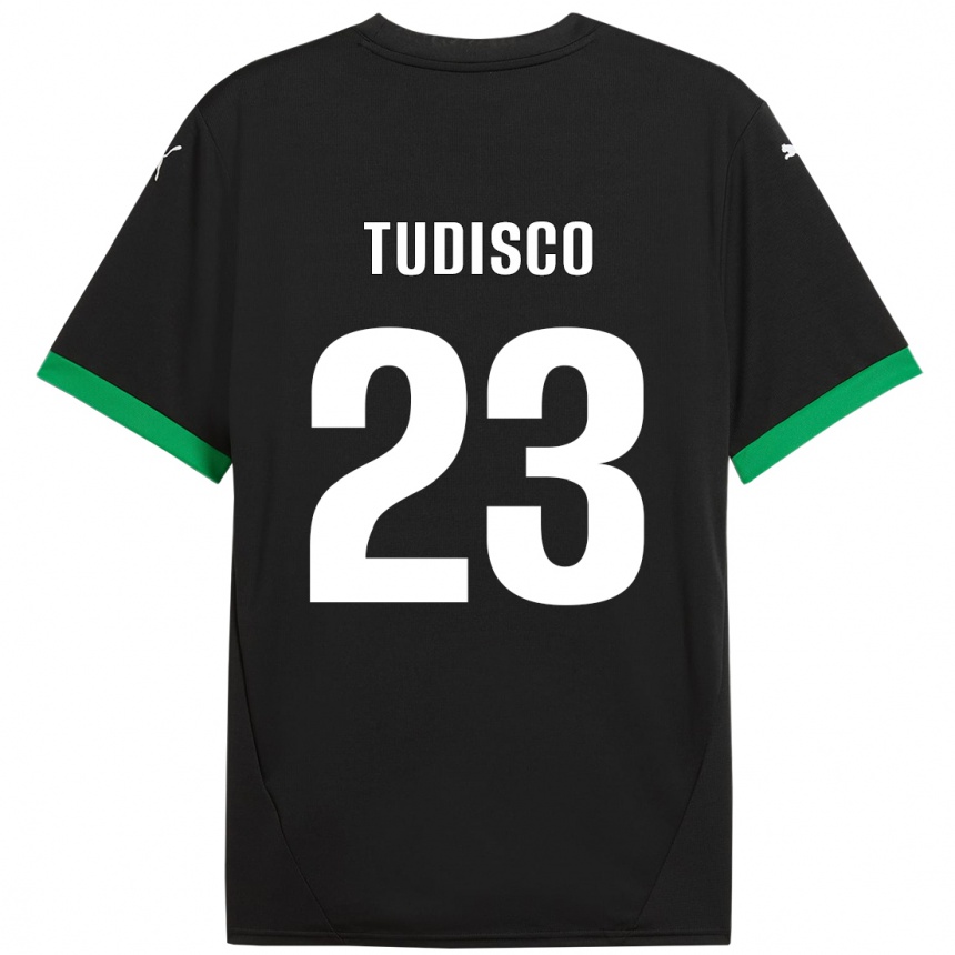 Hombre Fútbol Camiseta Giorgia Tudisco #23 Negro Verde Oscuro 1ª Equipación 2024/25 Argentina