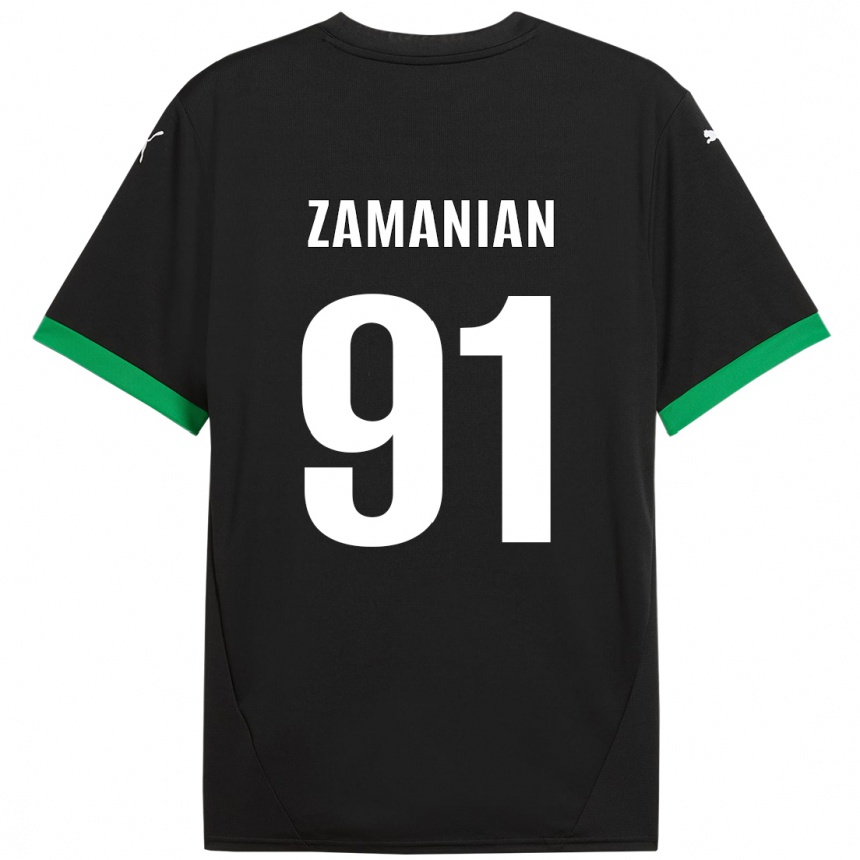 Hombre Fútbol Camiseta Annahita Zamanian #91 Negro Verde Oscuro 1ª Equipación 2024/25 Argentina