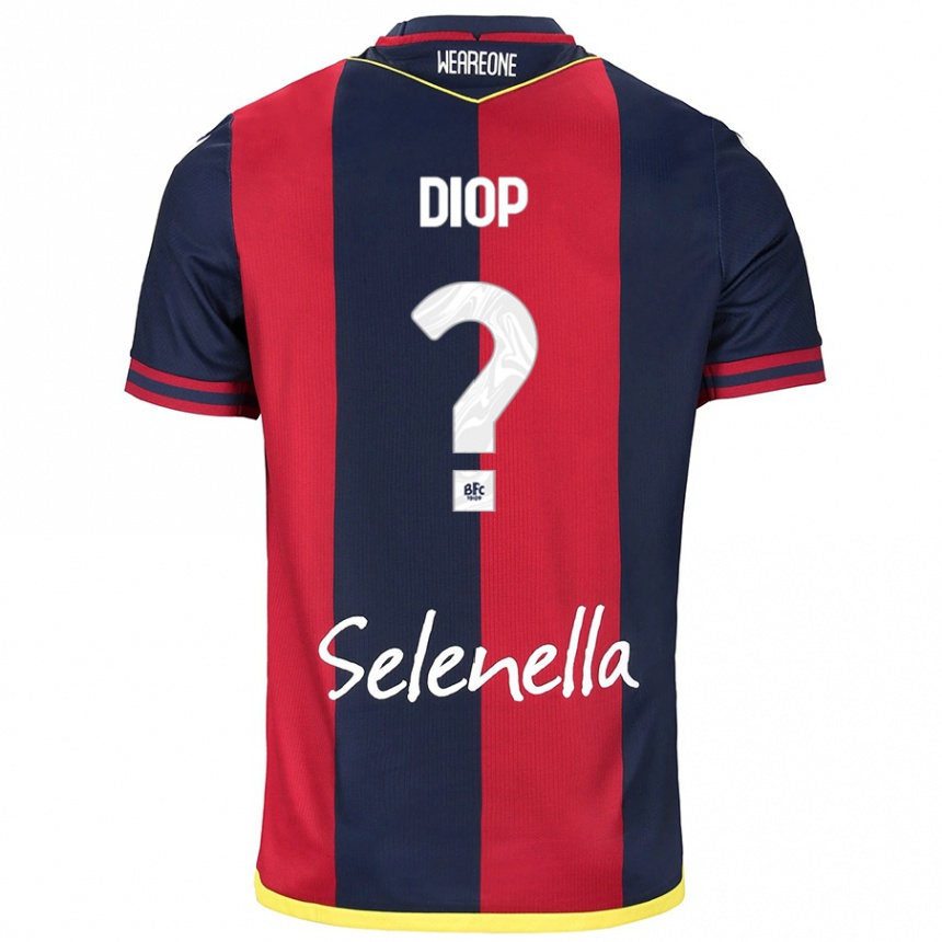 Hombre Fútbol Camiseta Saer Diop #0 Rojo Azul Real 1ª Equipación 2024/25 Argentina