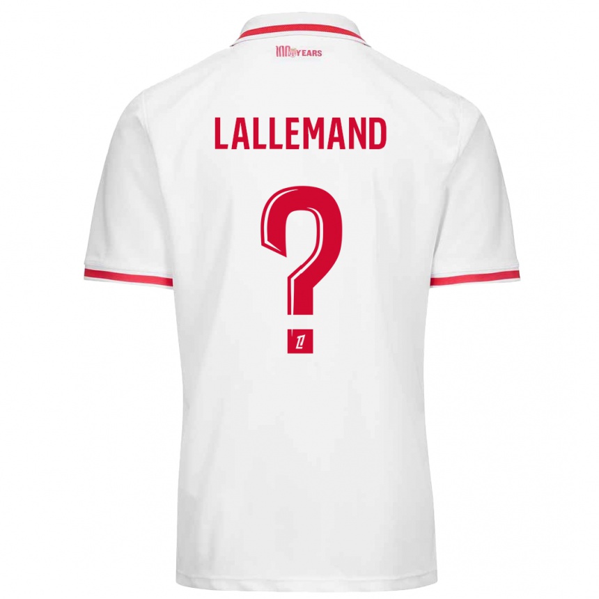 Hombre Fútbol Camiseta Nassim Lallemand #0 Blanco Rojo 1ª Equipación 2024/25 Argentina