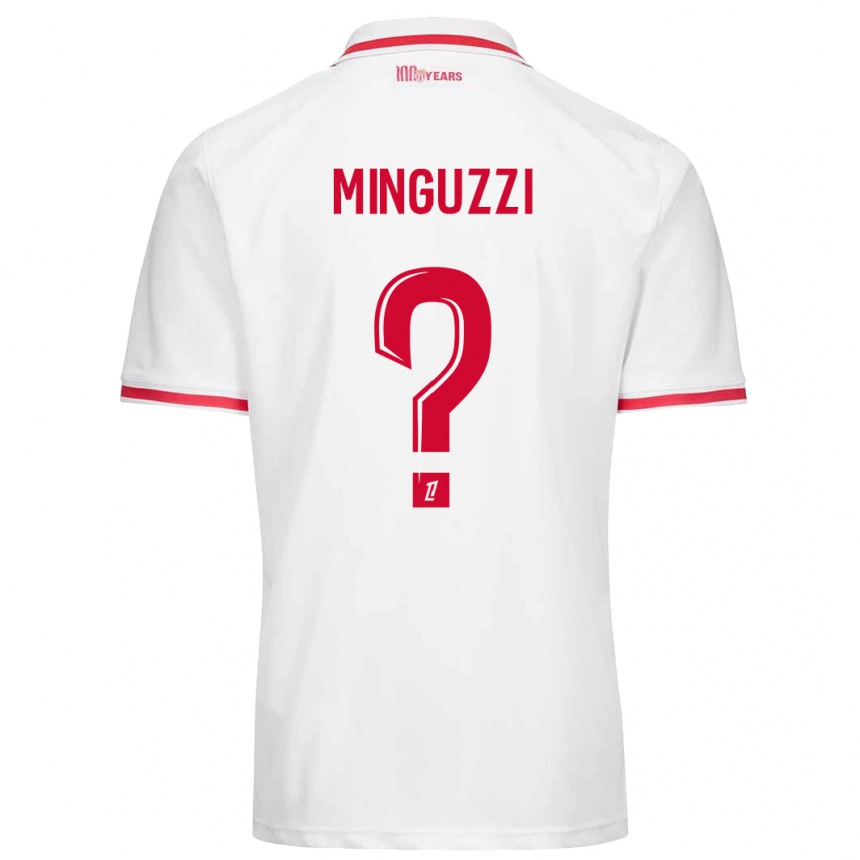 Hombre Fútbol Camiseta Matteo Minguzzi #0 Blanco Rojo 1ª Equipación 2024/25 Argentina