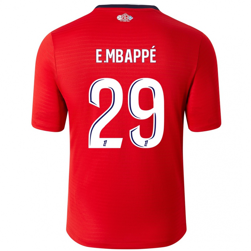 Hombre Fútbol Camiseta Ethan Mbappe #29 Rojo Blanco 1ª Equipación 2024/25 Argentina