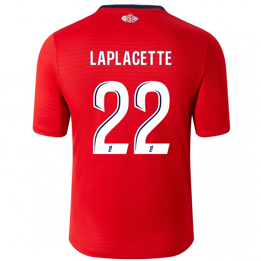 Hombre Fútbol Camiseta Tess Laplacette #22 Rojo Blanco 1ª Equipación 2024/25 Argentina