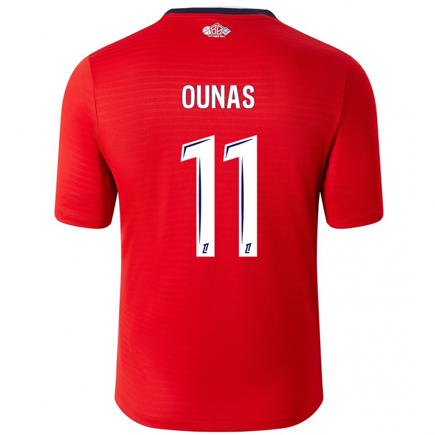 Hombre Fútbol Camiseta Adam Ounas #11 Rojo Blanco 1ª Equipación 2024/25 Argentina