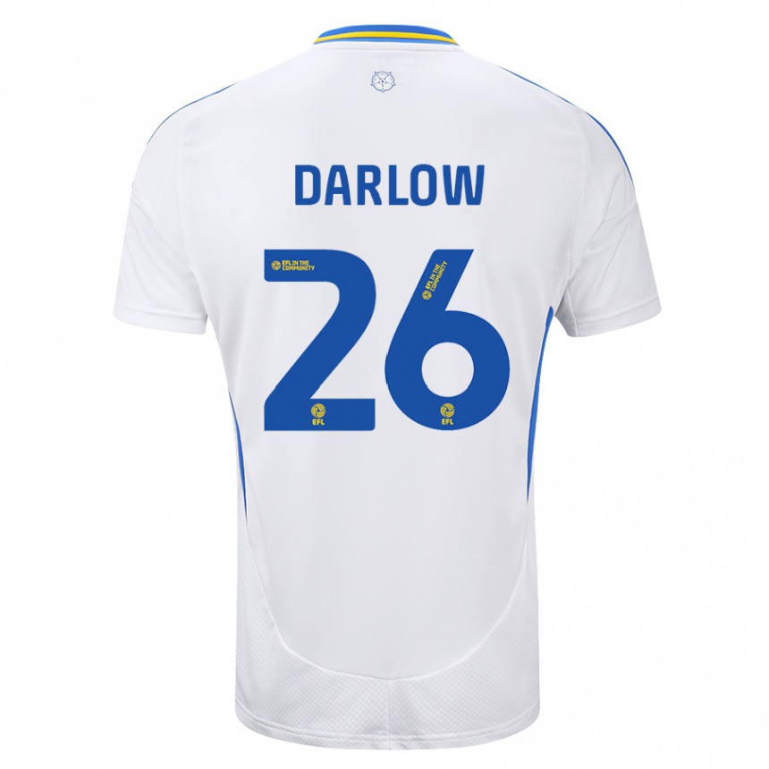 Hombre Fútbol Camiseta Karl Darlow #26 Blanco Azul 1ª Equipación 2024/25 Argentina