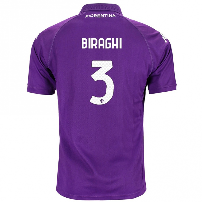 Hombre Fútbol Camiseta Cristiano Biraghi #3 Morado 1ª Equipación 2024/25 Argentina