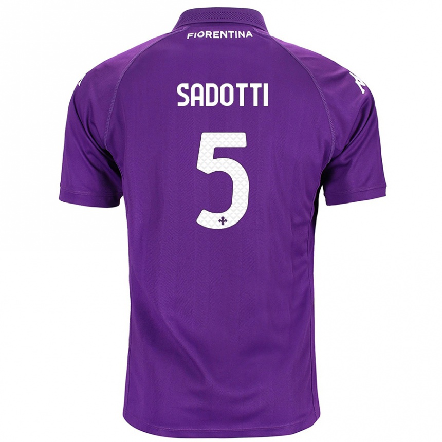 Hombre Fútbol Camiseta Edoardo Sadotti #5 Morado 1ª Equipación 2024/25 Argentina