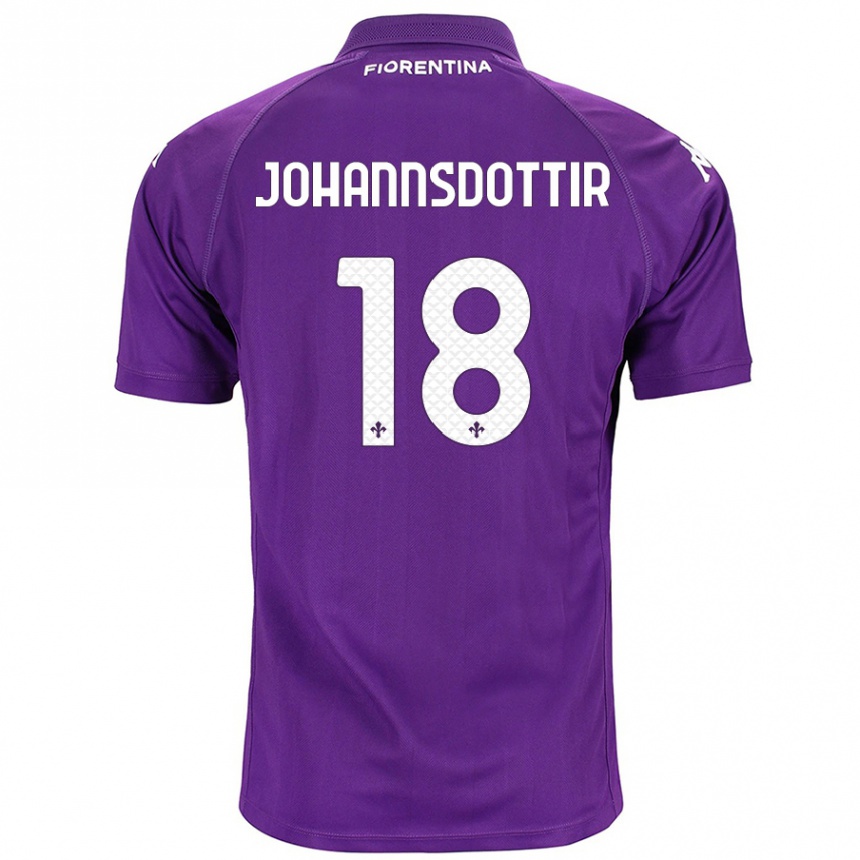 Hombre Fútbol Camiseta Alexandra Jóhannsdóttir #18 Morado 1ª Equipación 2024/25 Argentina