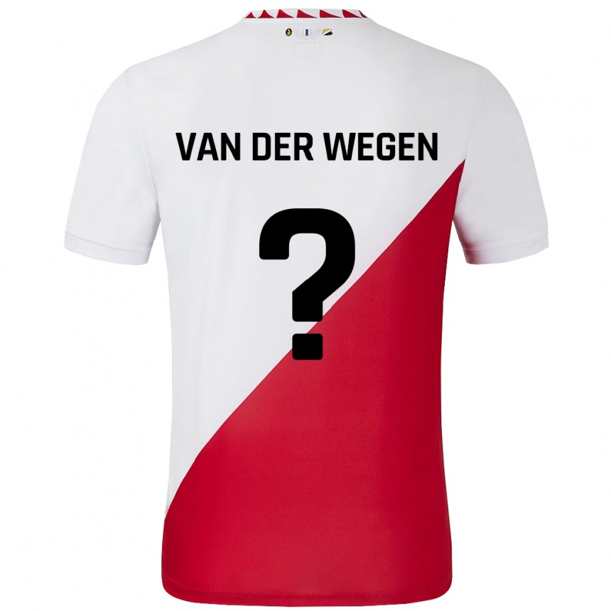 Hombre Fútbol Camiseta Sil Van Der Wegen #0 Blanco Rojo 1ª Equipación 2024/25 Argentina